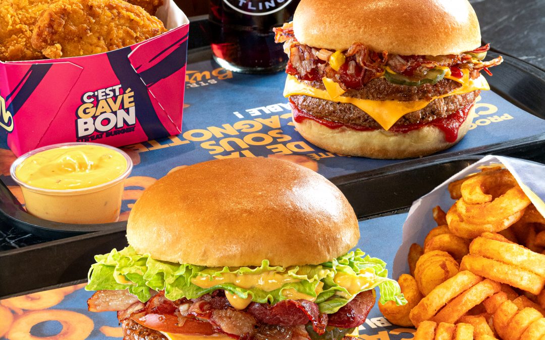 New Yorkais et Double Cheese Smoky en menu accompagné de tenders, twisters de chez Str'Eat Burger