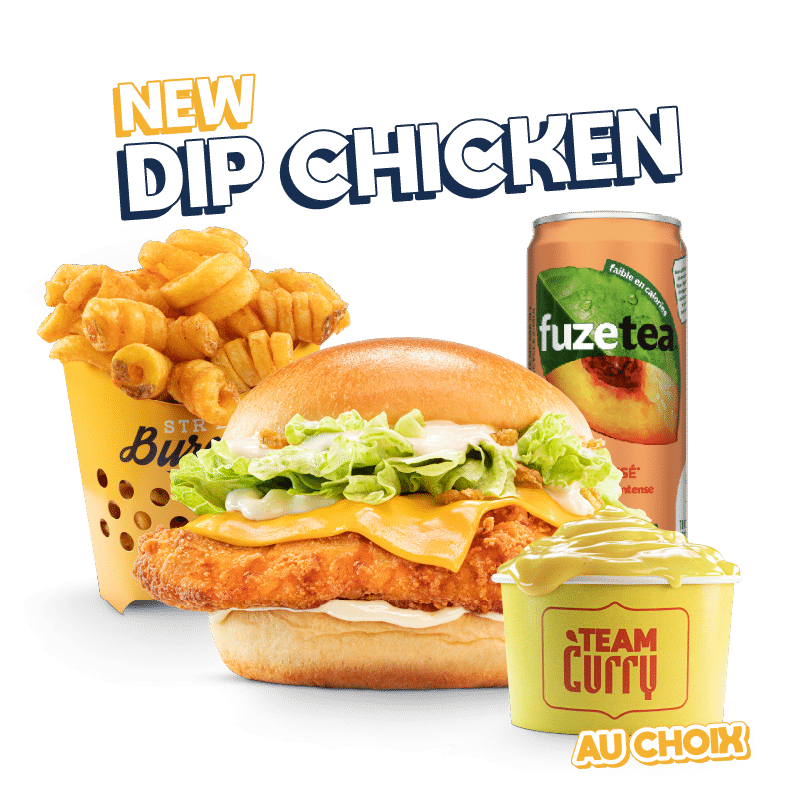 Menu Dip Chicken Str'Eat Burger - Choisis ton camp, trempe ton burger