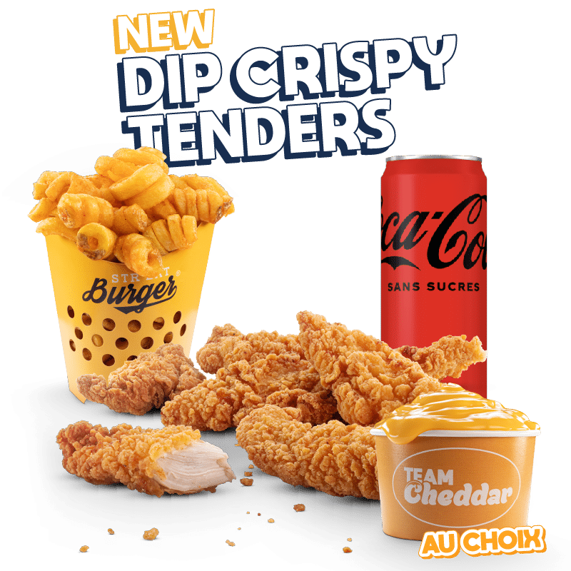 Menu Dip Crispy Tenders Str'Eat Burger -  - Choisis ton camp, trempe ton tenders