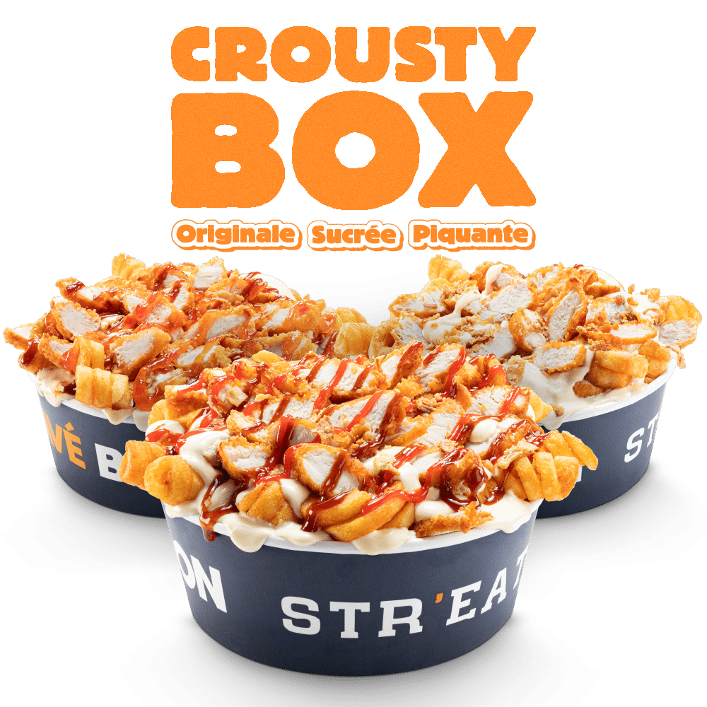 Menu Crousty Box Chicken Str'Eat Burger