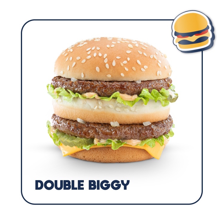 Photo Double Biggy cadre - Str'eat Burger Photo Double Biggy cadre - titre - stickers burger