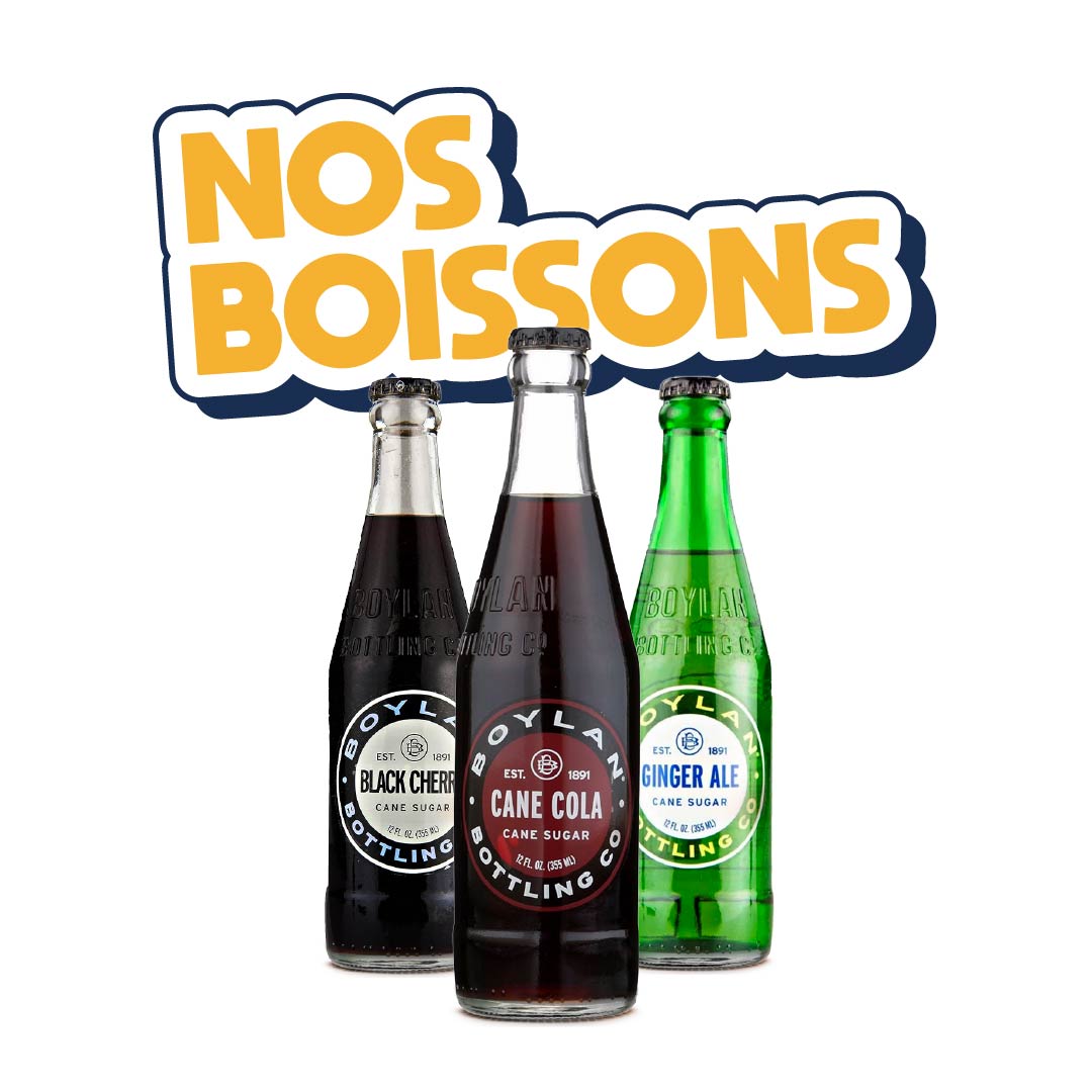 Visuel menu boisson chez Str'Eat Burger avec Boylan