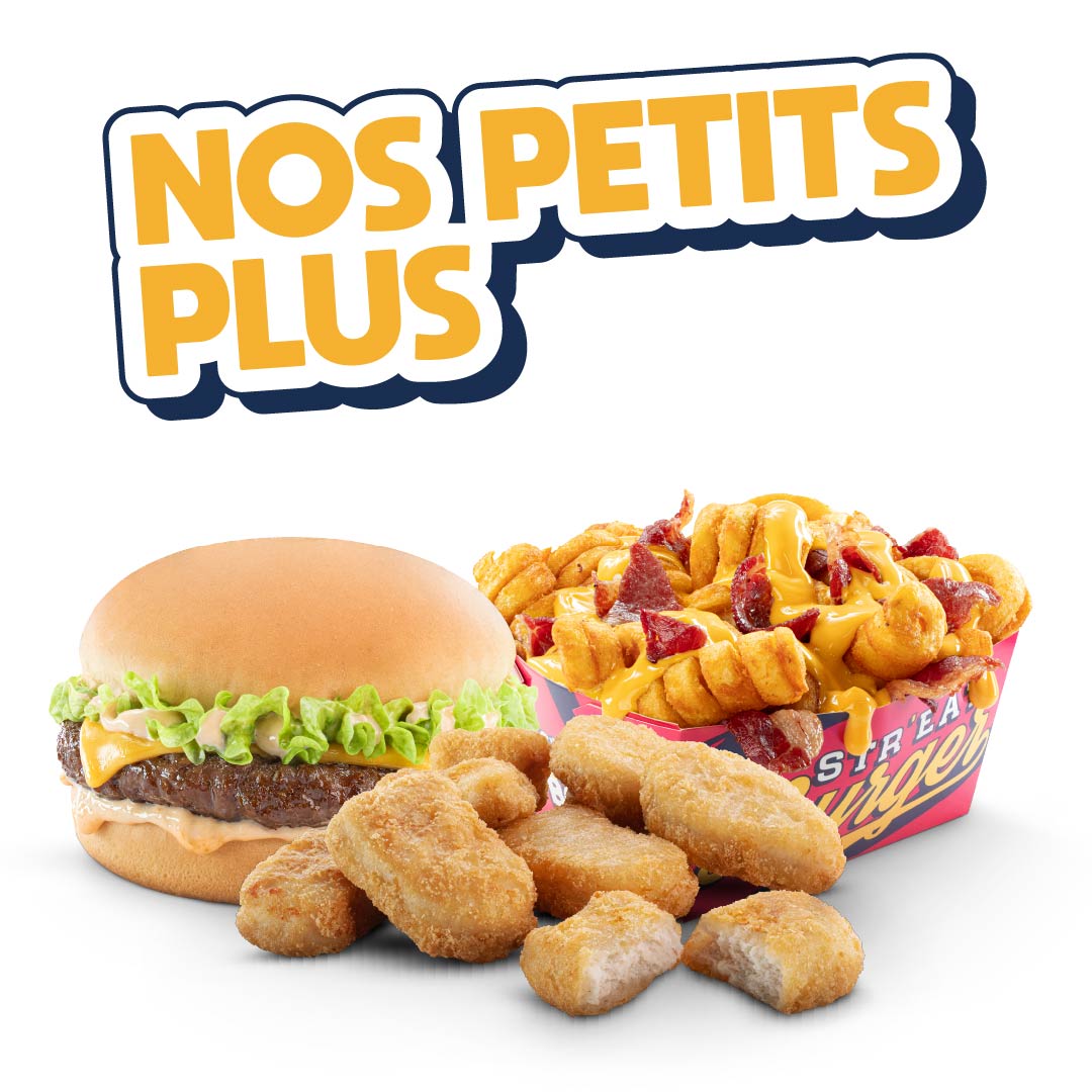 Visuel menu Str'Eat Burger avec petits plus