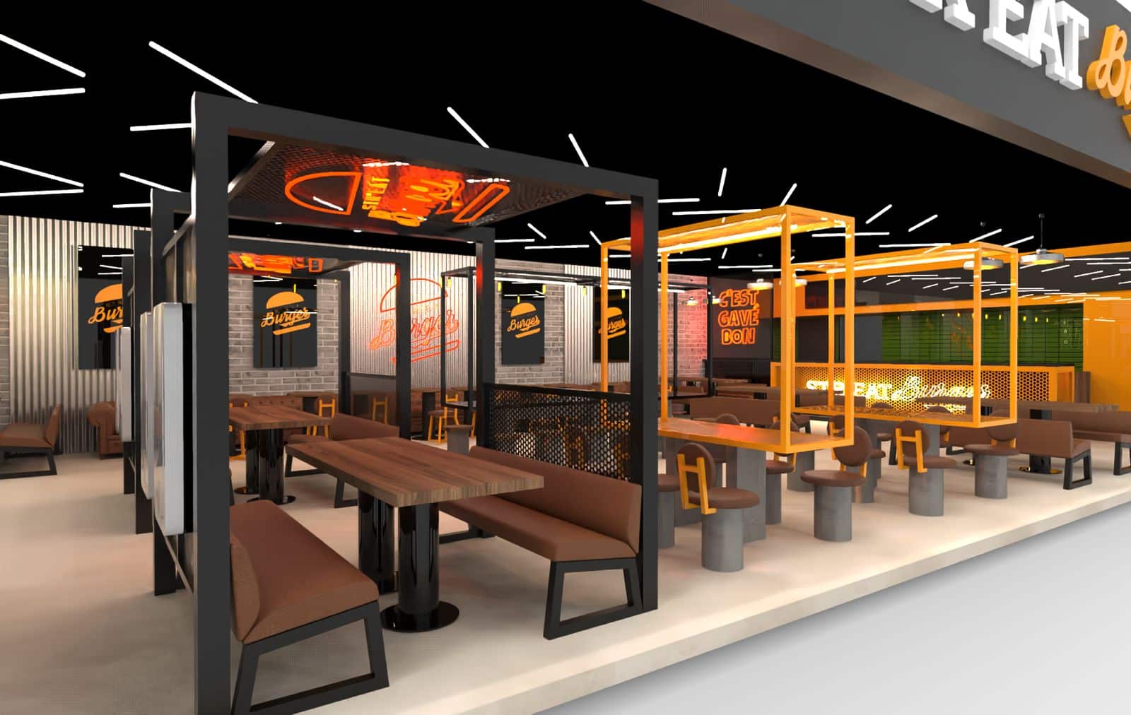 IMAGE 3D PROJET RESTAURANT STR'EAT BURGER TALENCE
