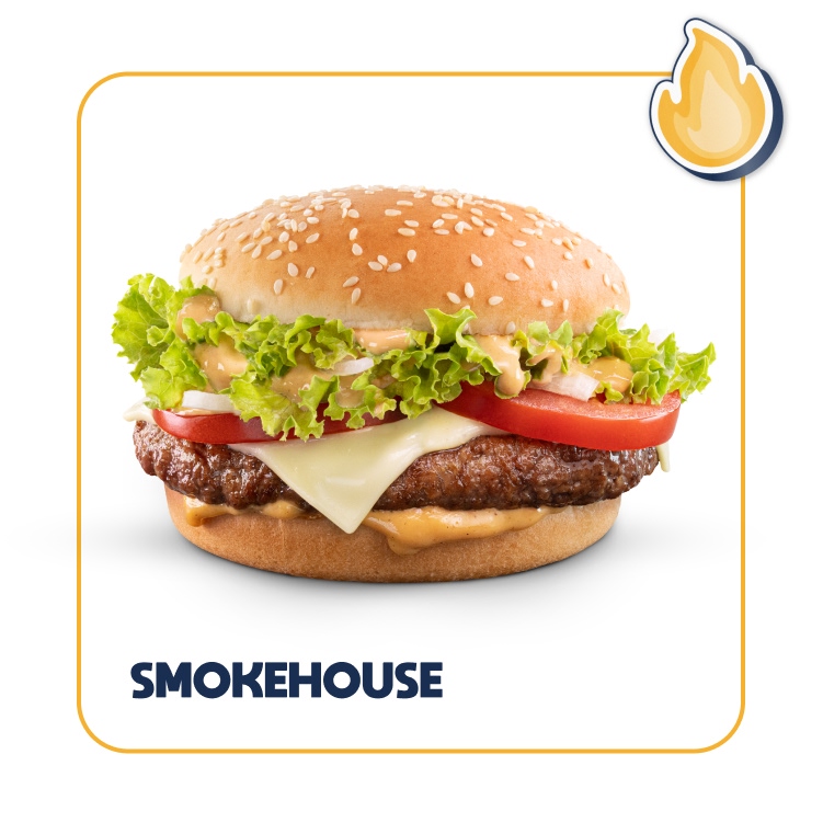 Photo Smokehouse cadre - Str'eat Burger Photo Smokehouse cadre - titre - stickers flammes