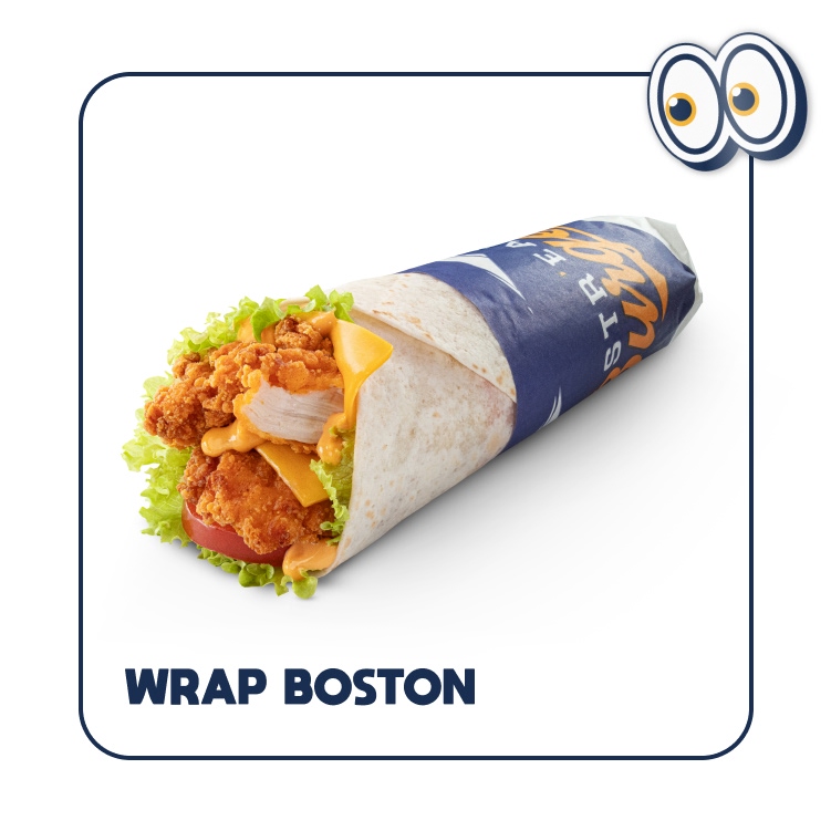Photo Chicken Wrap cadre - Str'eat Burger Photo Chicken Wrap cadre - titre - stickers oeil