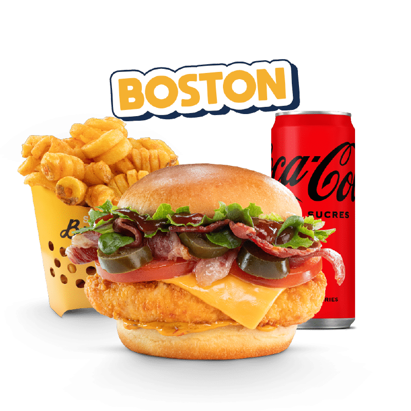Image du menu Burger Bar Boston, avec Twisters et Coca Zéro chez Str'Eat Burger