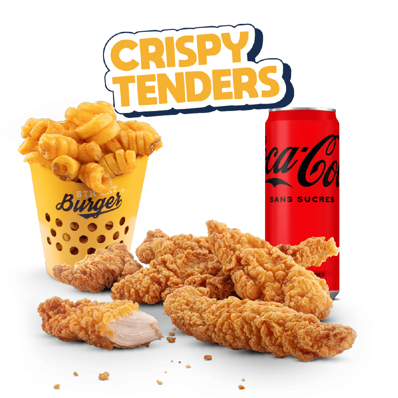 Image du menu Crispy Tenders, avec Twisters et Coca Zéro chez Str'Eat Burger