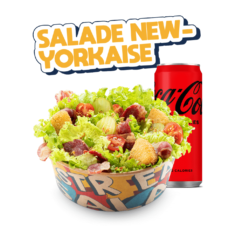 Image du menu Salade New-Yorkaise, avec Coca Zéro chez Str'Eat Burger