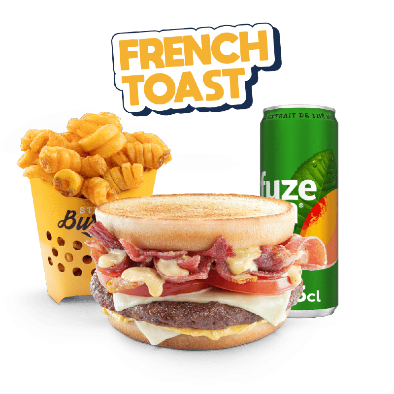 Image du menu French Toast, avec Twisters et Fuze Tea chez Str'Eat Burger