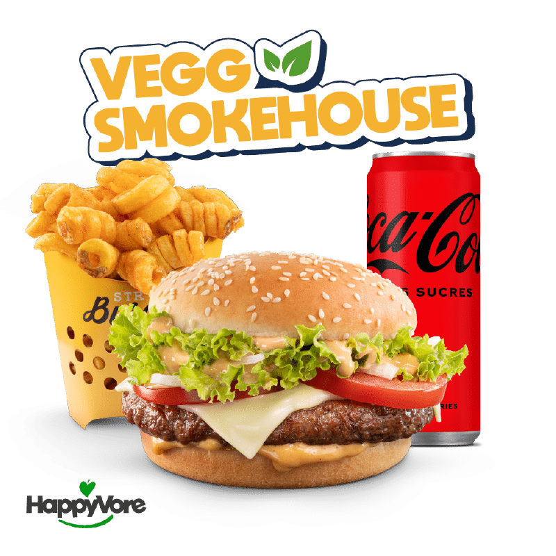 Image du menu Vegg Smokehouse, avec Twisters et Coca Zéro chez Str'Eat Burger